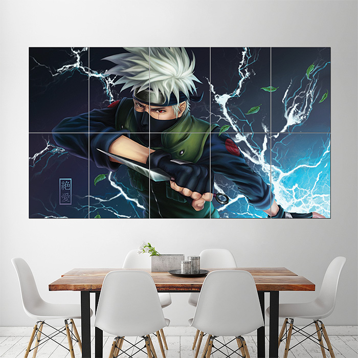 Quadro Com Moldura Kakashi Hatake - Ninja Anime Naruto em Promoção