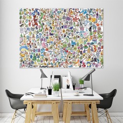 Pokemon All Monsters Block Giant Wall Art Poster (P-1562)