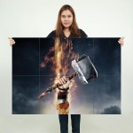 The Dark World Thor Mjolnir  Wand-Kunstdruck Riesenposter