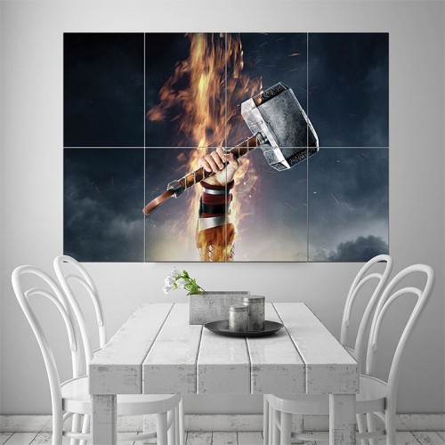 The Dark World Thor Mjolnir  Wand-Kunstdruck Riesenposter