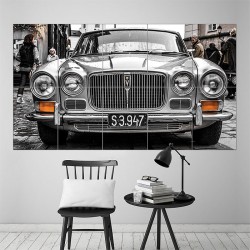 Classic Jaguar XJ6 Block Giant Wall Art Poster (P-1570)