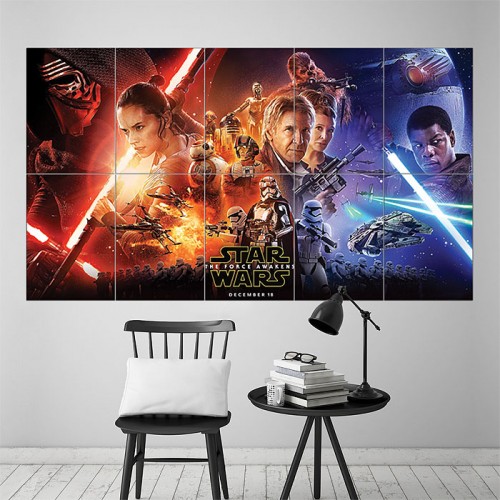 Star Wars The Force Awakens Block Giant Wall Art Poster 