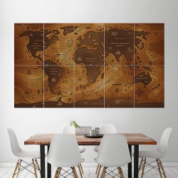 World Map Wide Wand-Kunstdruck Riesenposter (P-1585)