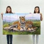 Tigers Art Block Giant Wall Art Poster