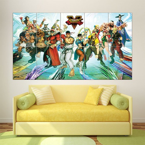 Street Fighter Wand-Kunstdruck Riesenposter