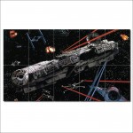 Star Wars Film Spaceships Millennium Falcon Block Giant Wall Art Poster