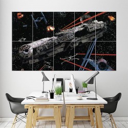 Millennium Falcon Star Wars Wand-Kunstdruck Riesenposter (P-1607)