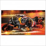 Marc Marquez Motorrad Rennen Wand-Kunstdruck Riesenposter 