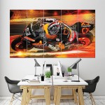 Marc Marquez Motorrad Rennen Wand-Kunstdruck Riesenposter 