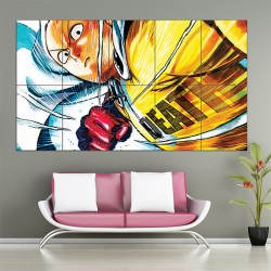 One Punch Man Saitama Anime #4 Block Giant Wall Art Poster (P-1645)