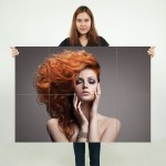 Beauty Hairstyle Block Giant Wall Art Poster