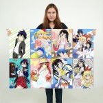 Nisekoi Anime Characters Wand-Kunstdruck Riesenposter