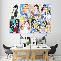 Nisekoi Anime Characters Wand-Kunstdruck Riesenposter (P-1654)