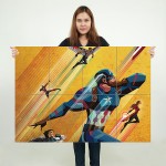 Civil War Artowork Captain America Wand-Kunstdruck Riesenposter