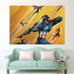 Civil War Artowork Captain America Wand-Kunstdruck Riesenposter (P-1667)