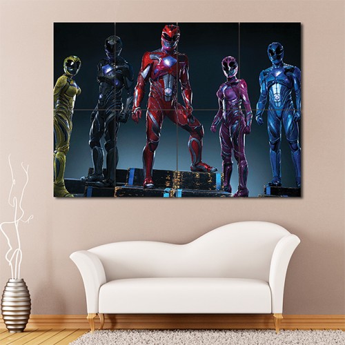 Mighty Morphin Power Rangers Block Giant Wall Art Poster 