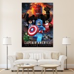 Lego Capitan America Wand-Kunstdruck Riesenposter