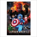 Lego Capitan America Wand-Kunstdruck Riesenposter