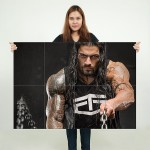 Workout Roman Reigns Wand-Kunstdruck Riesenposter