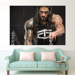 Workout Roman Reigns Wand-Kunstdruck Riesenposter (P-1688)