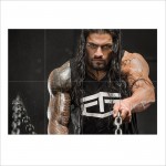 Workout Roman Reigns Wand-Kunstdruck Riesenposter