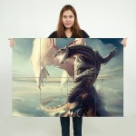 Anime Love Doom Dragon Block Giant Wall Art Poster 