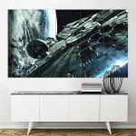 Star Wars Film Spaceships Millennium Falcon Wand-Kunstdruck Riesenposter 