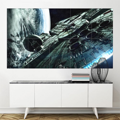 Star Wars Film Spaceships Millennium Falcon Wand-Kunstdruck Riesenposter 