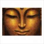 Face of Golden Buddha Block Giant Wall Art Poster