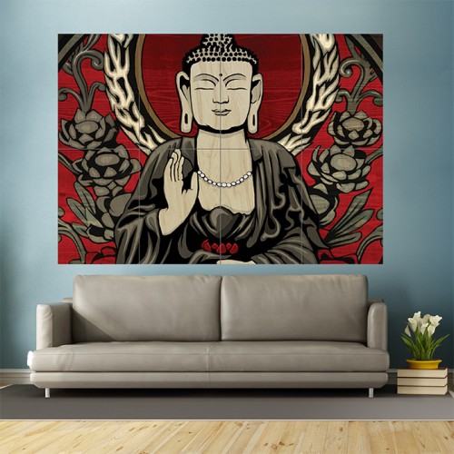 Creative Buddha Block Giant Wall Art Poster