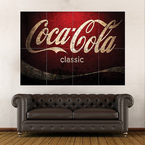 Coca Cola Classic Block Giant Wall Art Poster