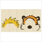 Calvin und Hobbes Face Wand-Kunstdruck Riesenposter