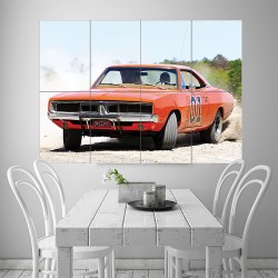 Dukes of Hazzard Dodge Charger Block Giant Wall Art Poster (P-1712)