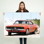 Dukes of Hazzard Dodge Charger Block Giant Wall Art Poster