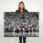 Michael Jordan Basketball Block Giant Wall Art Poster