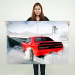 Dodge Charger Car Hellcat Block Giant Wall Art Poster 