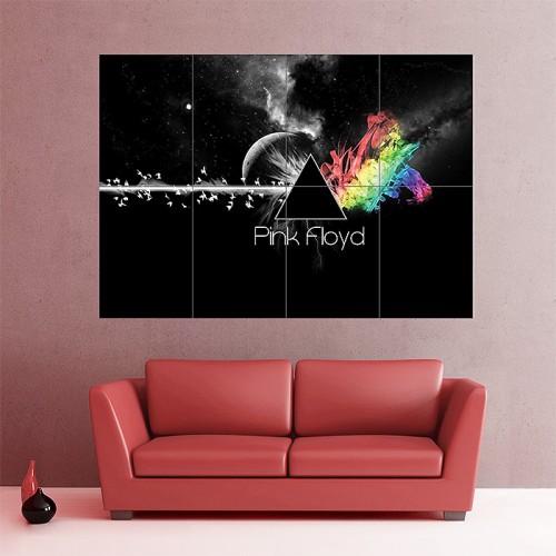 Pink Floyd Dark Side of the Moon Block Giant Wall Art Poster 