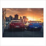 Nissan Skyline GTR R34 R35 Japan Cars Wand-Kunstdruck Riesenposter 