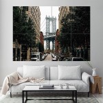 Brooklyn Bridge in New York Wand-Kunstdruck Riesenposter 