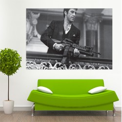 Scarface Tony Montana Al Pacino Block Giant Wall Art Poster (P-1731)