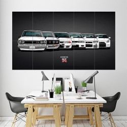 Nissan Skyline GTR Evolution for Twitter Header Block Giant Wall Art Poster (P-1745)