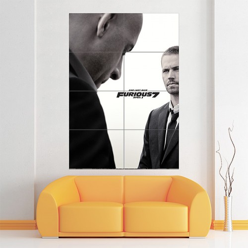 Furious 7 Paul Walker Wand-Kunstdruck Riesenposter 