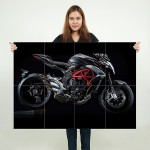 2016 mv Agusta Brutale 800 Motorcycle Block Giant Wall Art Poster 