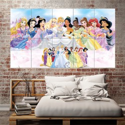 Disney Princess Block Giant Wall Art Poster (P-1782)