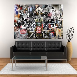 Banksy Graffiti Street Art Block Giant Wall Art Poster (P-1784)