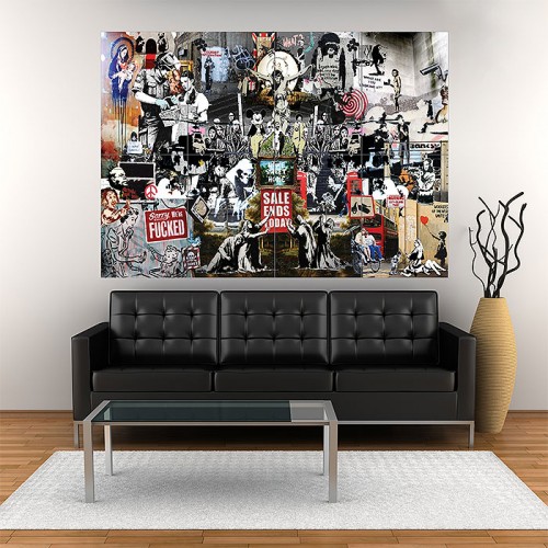 Banksy Graffiti Street Art Block Giant Wall Art Poster 