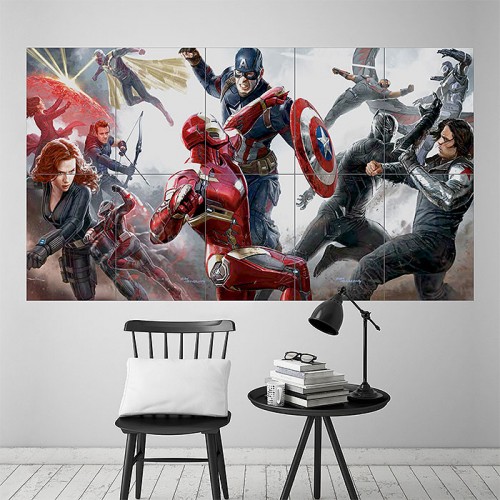 Captain America Civil War Wand-Kunstdruck Riesenposter