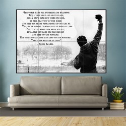 Rocky Balboa Inspirational Motivational Film Movie Quotes Block Giant Wall Art Poster (P-1801)