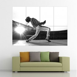 The Queen Freddie Mercury Block Giant Wall Art Poster (P-1803)