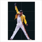 Iconic Freddie Mercury Block Giant Wall Art Poster 